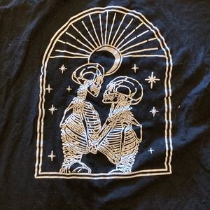 Size L Shein skeleton graphic tee.